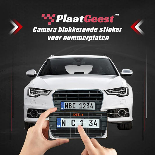 PlaatGeest™ Camera Blokkeersticker voor nummerplaten